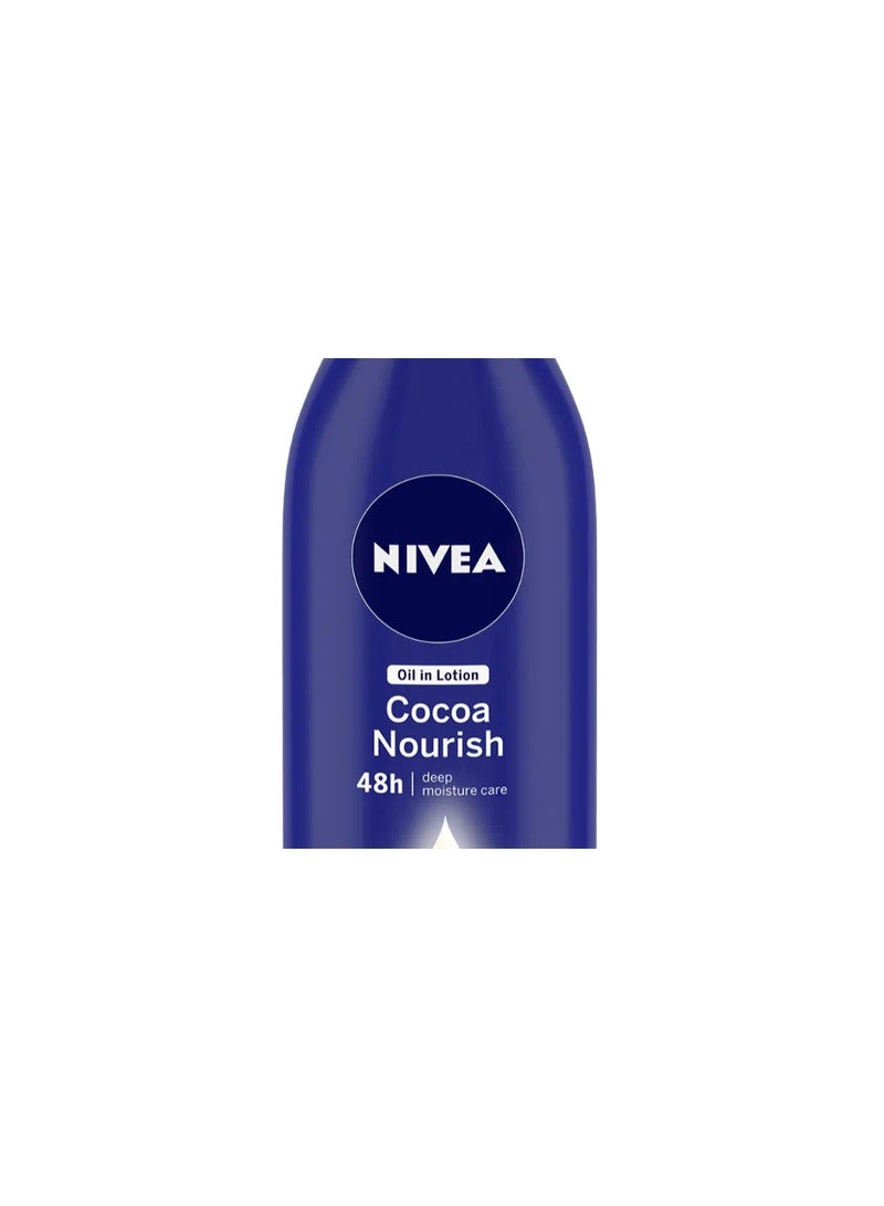 NIVEA Cocoa Nourish Body Lotion-400ML,Body Milk Nourishing Lotion-400 ML SET OF 2 (400 ml) - Image 3